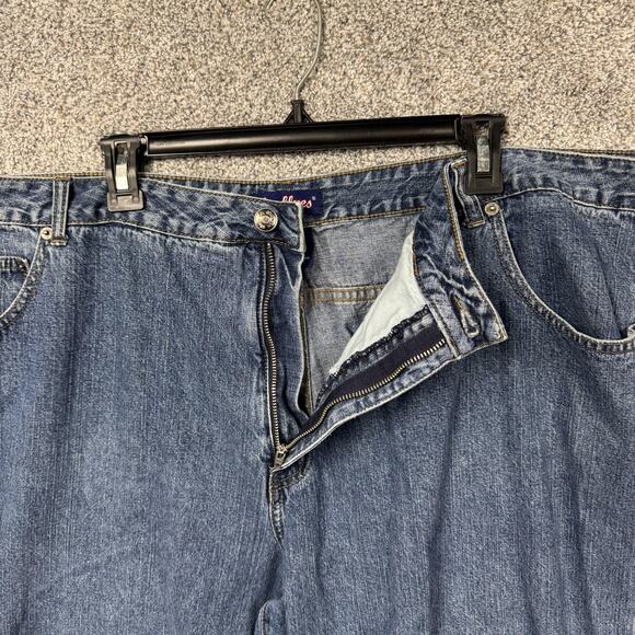 Vintage LA Blues Jeans Womens 28W Plus Blue Denim Relaxed Fit Tapered Leg 90s - Picture 6 of 11